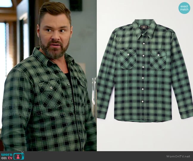 RRL Preston Checked Cotton Shirt worn by Adam Ruzek (Patrick John Flueger) on Chicago PD