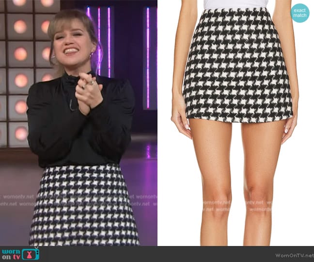 Sanctuary Westend Mini Skirt worn by Kelly Clarkson on The Kelly Clarkson Show