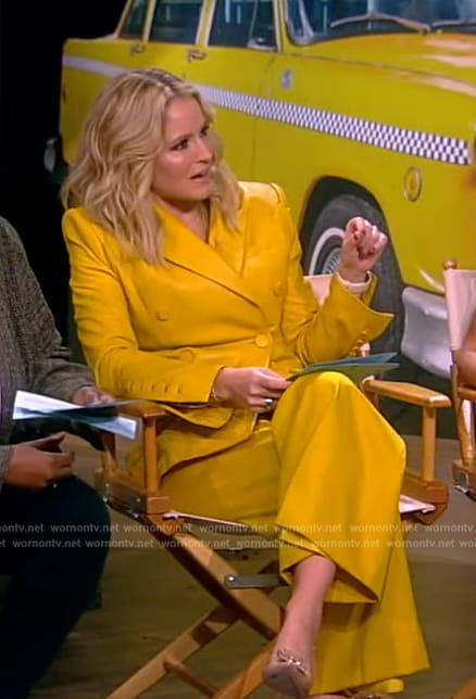 Sara’s yellow blazer and pants on The View