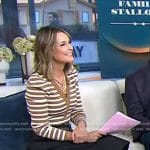 Savannah’s white and brown striped top on Today