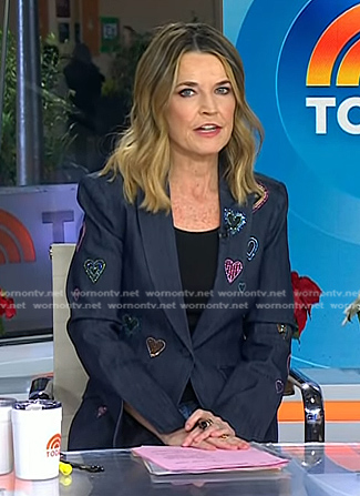 Savannah’s heart denim blazer on Today