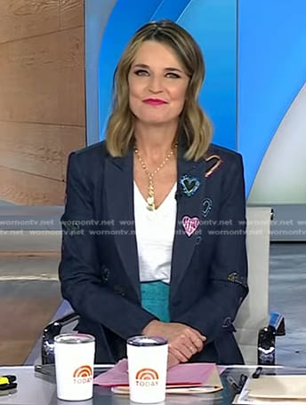 Savannah’s heart denim blazer on Today