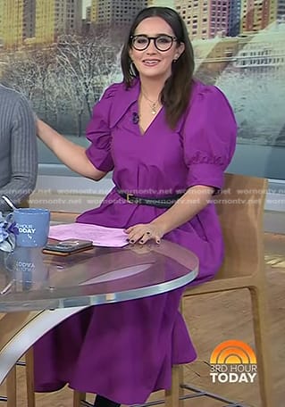 Savannah’s purple poplin midi dress on Today