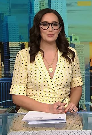 Savannah’s yellow floral wrap dress on NBC News