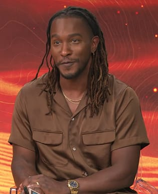 Scott’s brown satin shirt on Access Hollywood