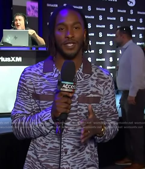 Scott’s zebra print shirt on Access Hollywood
