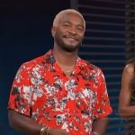 Scott's red floral short sleeve shirt on Access Hollywood