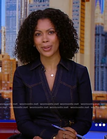 Shirleen’s denim wrap dress on Good Morning America