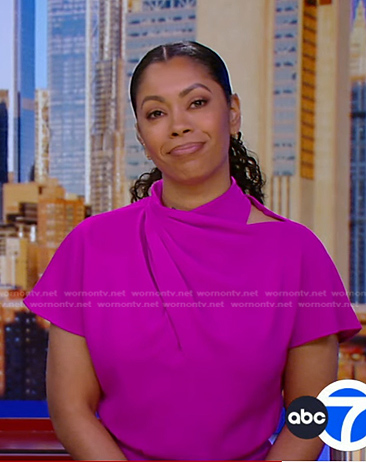 Shirleen Allicot’s pink short sleeve jumpsuit on Good Morning America