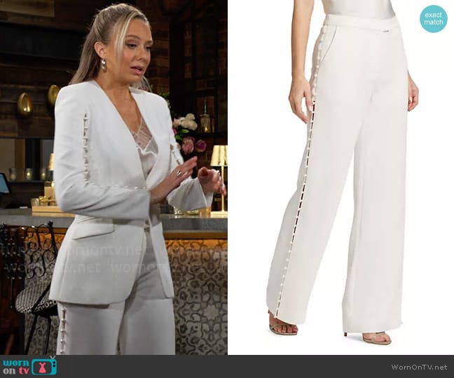 Simkhai Cornelia Trousers worn by Abby Newman (Melissa Ordway) on The Young and the Restless