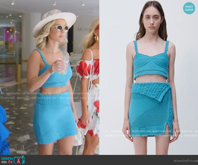 Simkhai Ofira Patchwork Top worn by Nicole Martin (Nicole Martin) on The Real Housewives of Miami