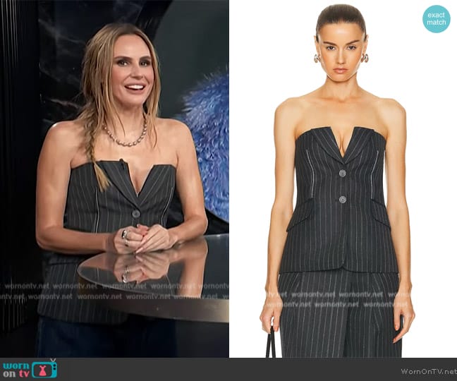 Simkhai Billie Bustier Top worn by Keltie Knight on E! News