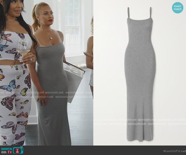 Skims Soft Lounge Long Slipdress worn by Gizelle Bryant on The Real Housewives of Potomac