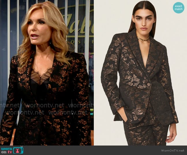 Tanya Taylor Jared Blazer worn by Lauren Fenmore (Tracey Bregman) on The Young and the Restless
