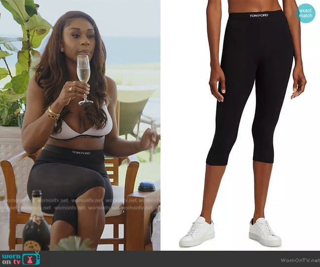 Tom Ford Modal Signature Yoga Pants worn by Nneka Ihim on The Real Housewives of Potomac