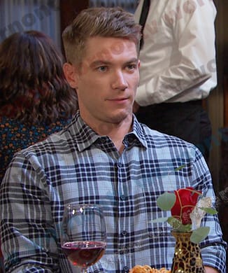 Tripp’s light blue plaid shirt on Days of our Lives
