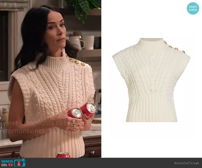 Veronica Beard Holton Knit Vest worn by Julia Mariano (Abigail Spencer) on Extended Family