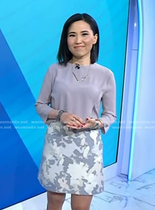 Vicky’s sequin mini skirt on Today
