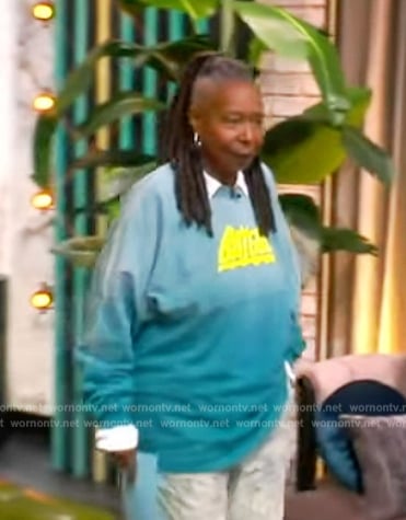 Whoopi’s Batgirl logo sweatshirt on The View