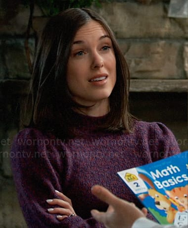 Willow’s purple sweater on General Hospital