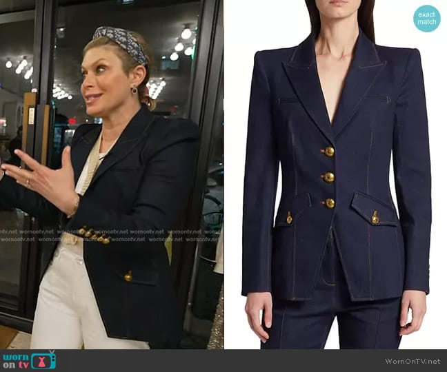 Veronica Beard Anoki Dickey Denim Jacket worn by Jill Martin on Today