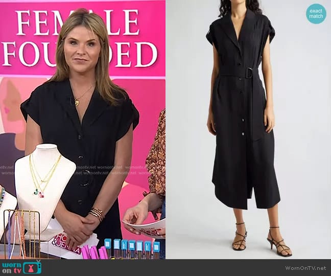 Ramy Brook Celia Belted Midi Dress worn by Jenna Bush Hager on Today