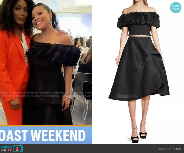 Hope for Flowers Ruffled Off-The-Shoulder Top worn by Sheinelle Jones on Today