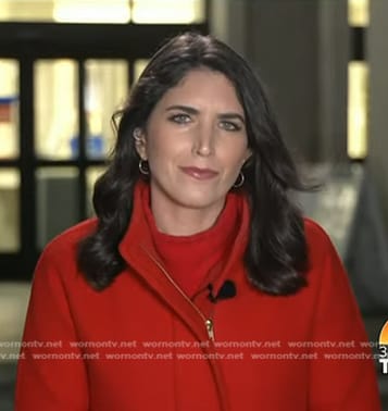Liz Kreutz’s red zip coat on Today