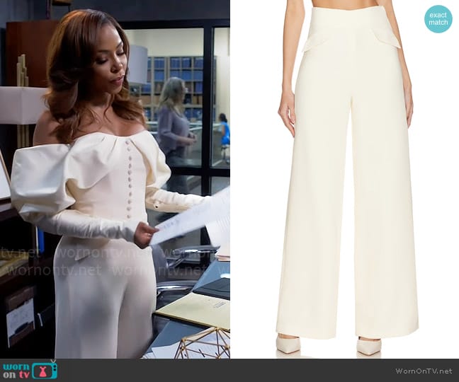 Nafsika Skourti Empire Waist Trouser worn by Andrea Barnes (Kj Smith) on Tyler Perrys Sistas