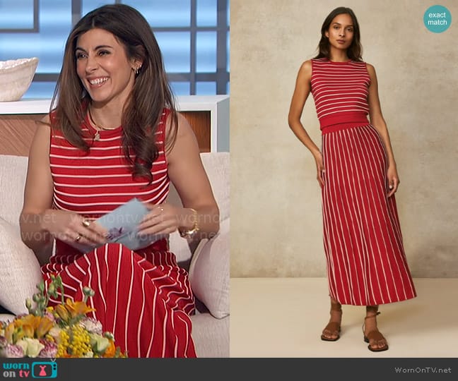 Pearl by Lela Rose Ottoman Ribbed Top worn by Jamie-Lynn Sigler on The Talk