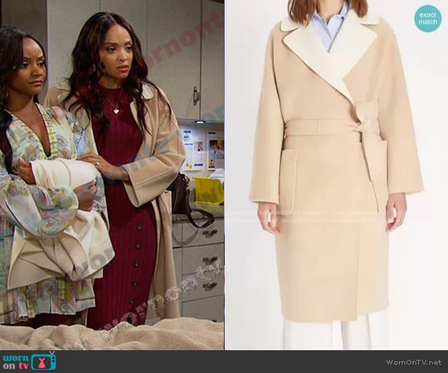 Weekend Max Mara Reversible Wool Coat worn by Lani Price (Sal Stowers) on Days of our Lives