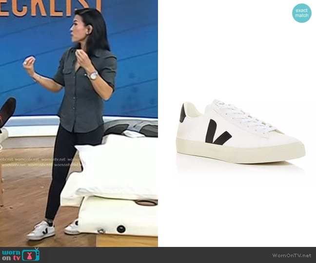 Veja Campo Leather Sneakers worn by Karena Wu on Today