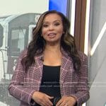 Adelle’s pink plaid blazer on Today