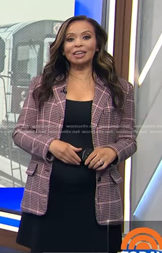 Adelle’s pink plaid blazer on Today