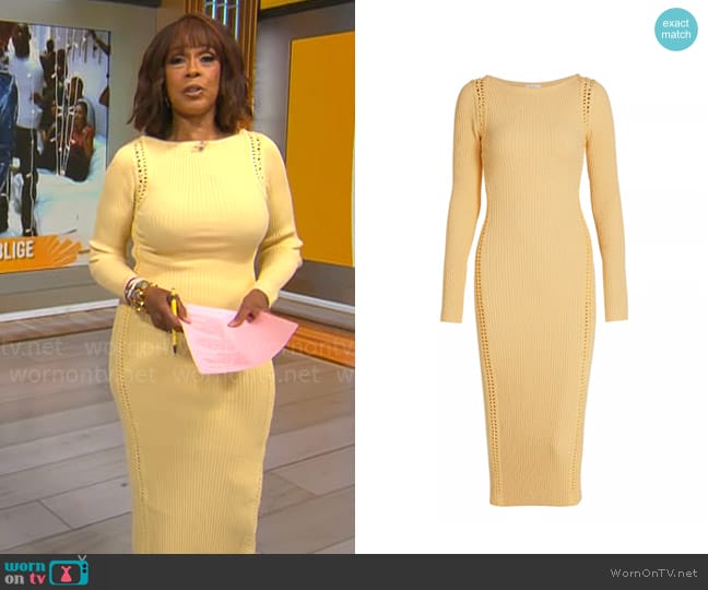 A.L.C. Isa Dress worn by Gayle King on CBS Mornings