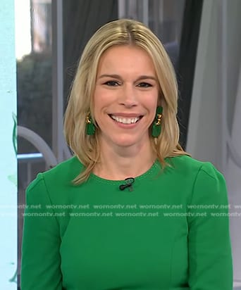Allison Pataki’s green dress and earrings on Today
