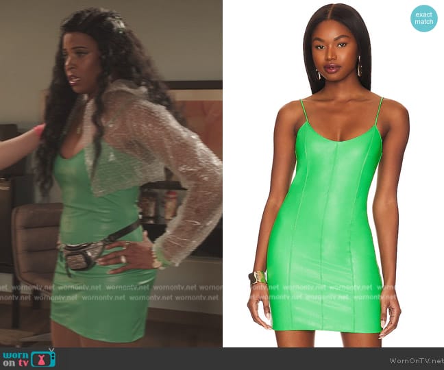 Amanda Uprichard Rocco Dress worn by Wickie Roy (Renée Elise Goldsberry) on Girls5eva