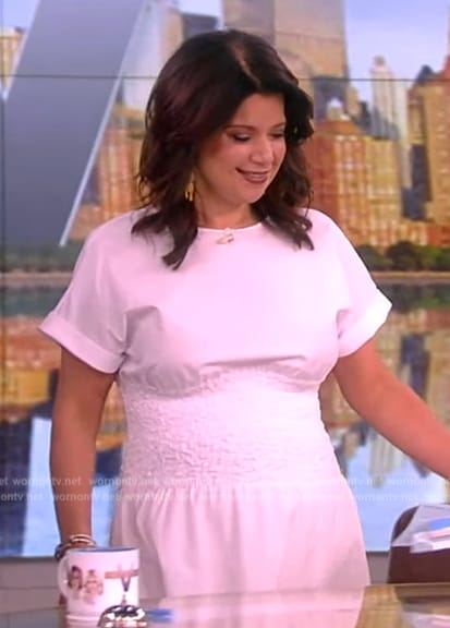 Ana’s white smocked dress on The View