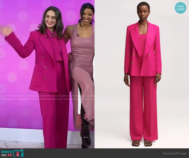 Argent Chelsea Blazer in Fuchsia worn by Sara Bareilles on Today