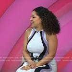 Arianna’s white sleeveless knit dress on Today