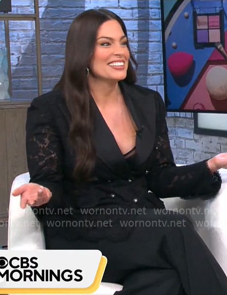 Ashley Graham’s black lace blazer on CBS Mornings