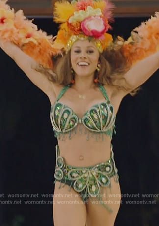 Ashley’s green carnival costume on The Real Housewives of Potomac