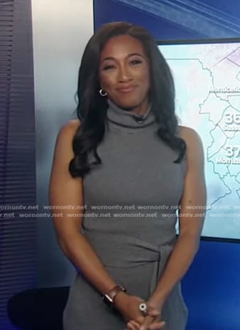 Brittany’s grey turtleneck dress on Good Morning America