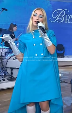 Brynn Cartelli’s blue double breasted dress on Today