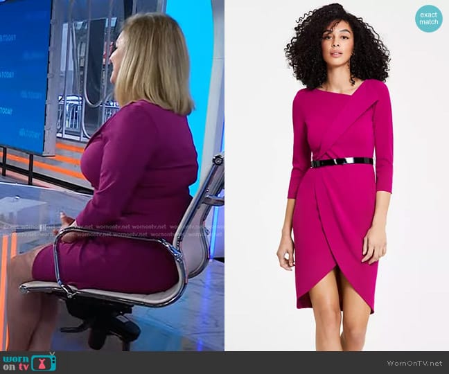 Calvin Klein 3/4-Sleeve Belted Tulip Dress worn by Dr. Carol Ash on Today