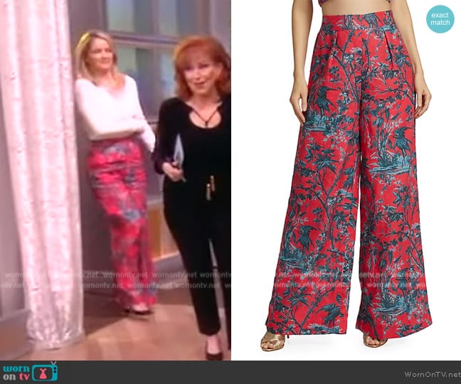 Josephine Linen Wide-Leg Pants Cara Cara worn by Sara Haines on The View