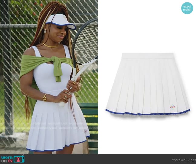 Casablanca Scallop Edge Pleated Skirt worn by Candiace Dillard Bassett on The Real Housewives of Potomac