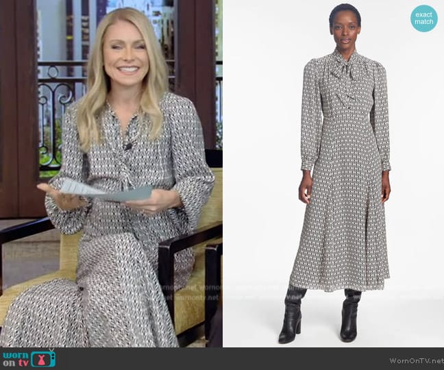 Cefinn Elspeth Maxi Dress worn by Kelly Ripa on Live with Kelly and Mark
