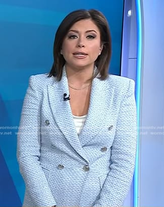 Chloe’s light blue tweed blazer on Today