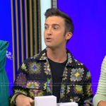 Will Ganss’ black crochet knit jacket on Tamron Hall Show